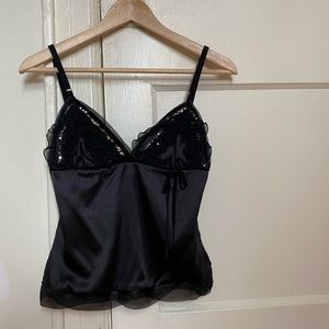 🔥Beautiful black satin,lace Dolce &Gabbana top 🔥